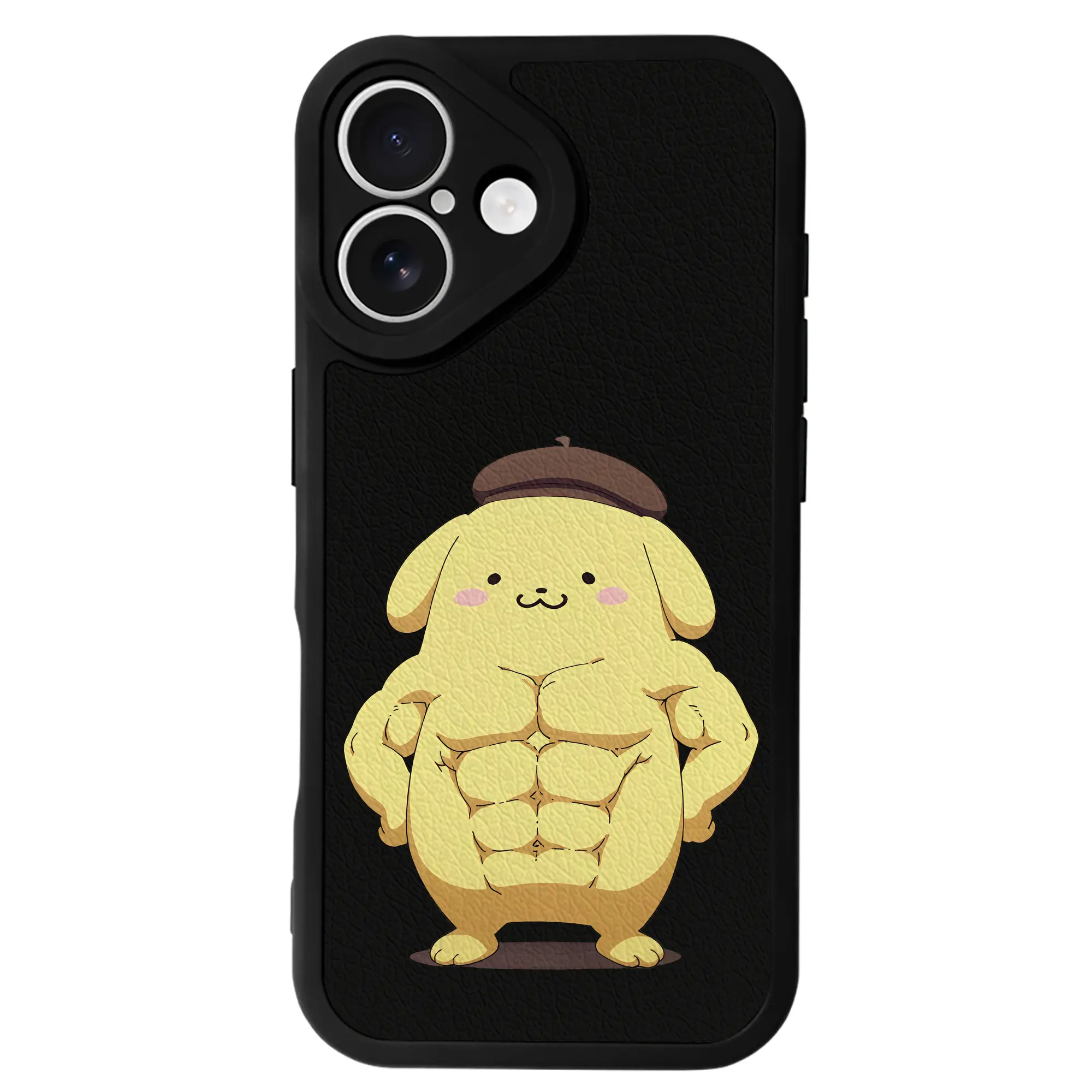 サンリオ グッズ,ポムポムプリン - IPhone 16シリーズ対応 ・ シリコンスマホケース ・ レザー調 ・ 高精度フィット ・ 耐衝撃 ・ ワイヤレス充電対応 ・ 精密カット